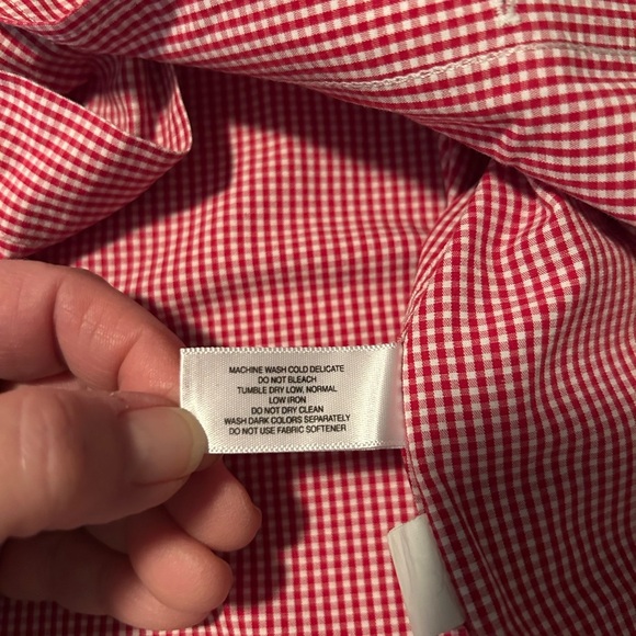 Cutter & Buck Red Checked Short Sleeve Casual Shirt Sz L - Picture 7 of 7